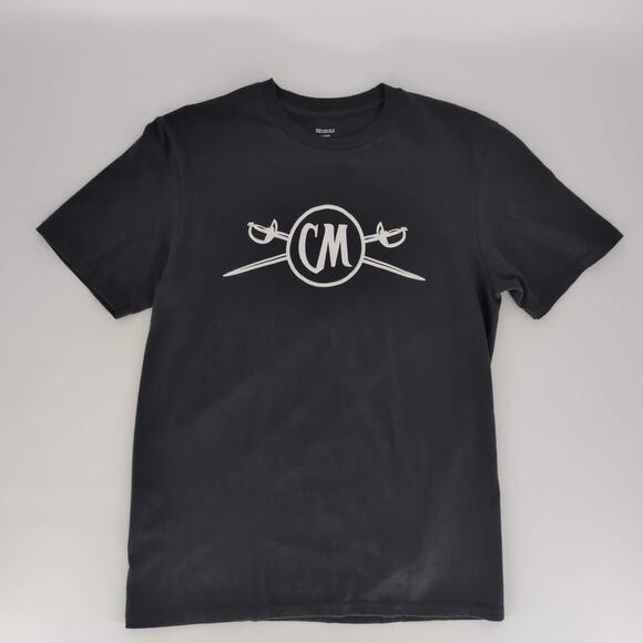 Tangerine Unisex Black with White Captain Morgan Logo Cotton T-Shirt - Size M - Picture 4 of 7